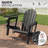 Outdoor HDPE Adirondack Chair Set With Removable Cushions and Cup Holder-1707802615-1707802571