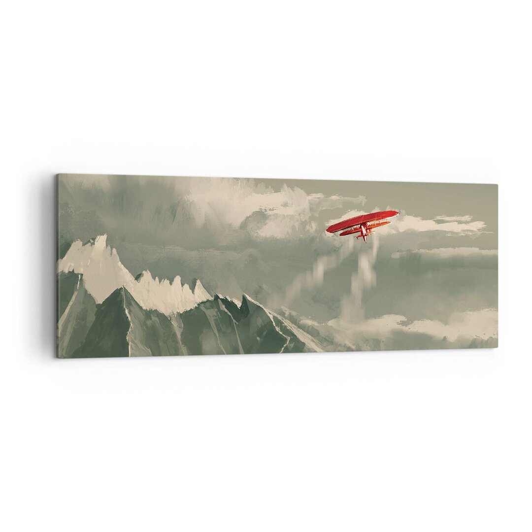 Leinwandbild Red Plane Mountains