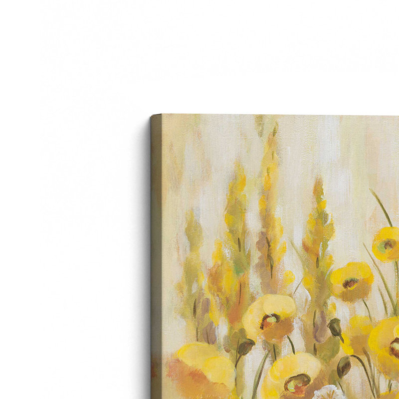 «Yellow Field» par Silvia Vassileva, reproduction d'art sur toile, H 32 po x l 48 po, Toile tendue, Ne s’applique pas