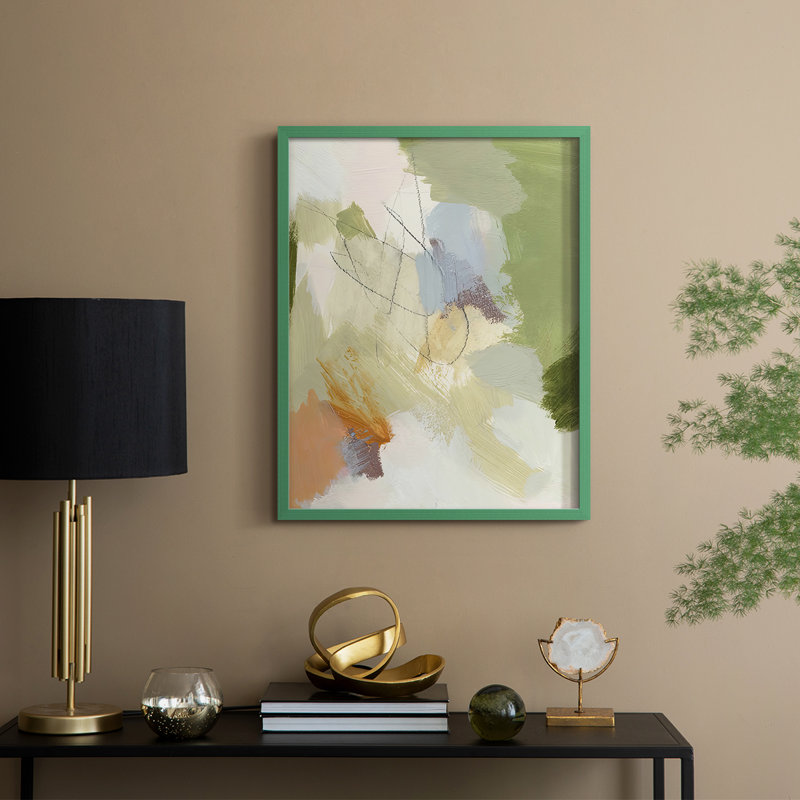 Verdure II Framed Print - Solid Wood, H 30 po x l 24 po, Vert