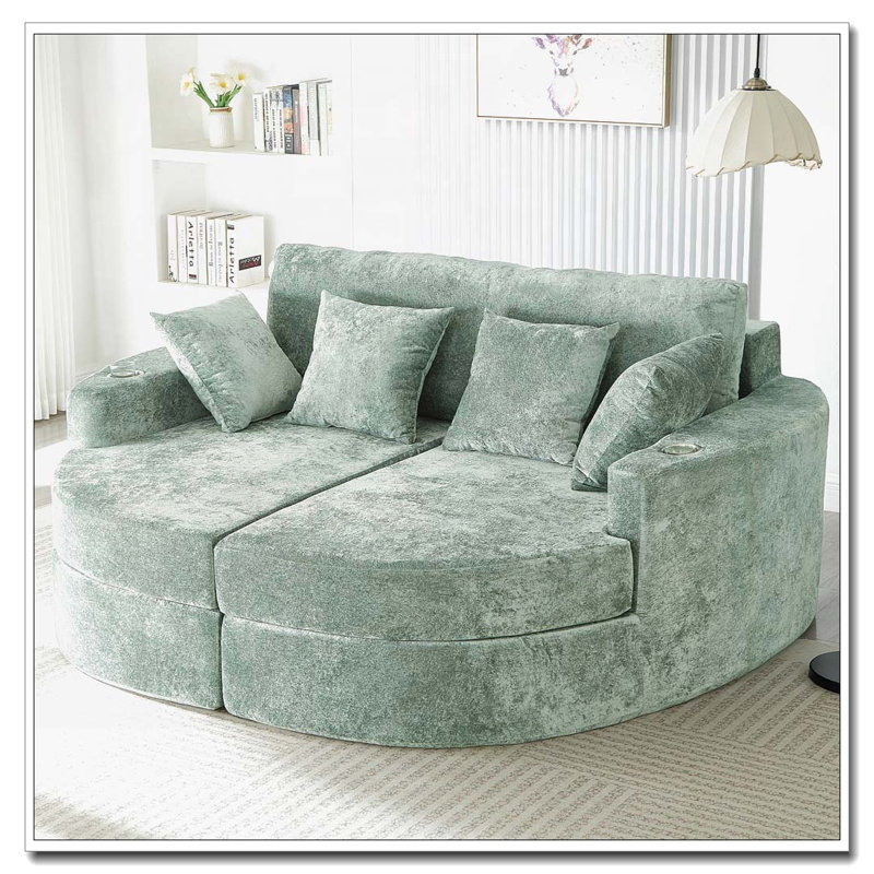 Canapé de chaise longue à compression complète, Vert