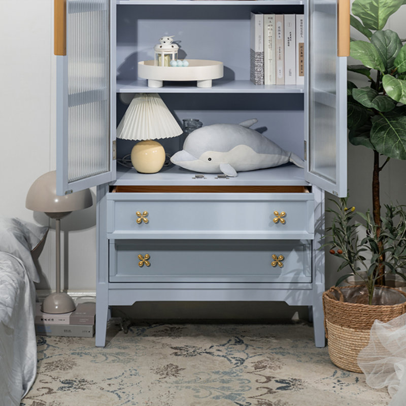 Vitrine de style minimaliste français, Bleu