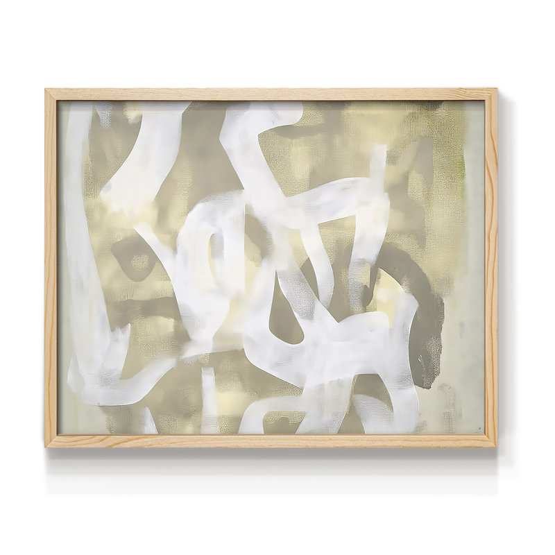 Abstract Series-L -Framed Print - Restickable, Natural, 22" H x 28" W