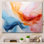 Rose et bleu apaisant tourbillonnant I - art mural abstrait