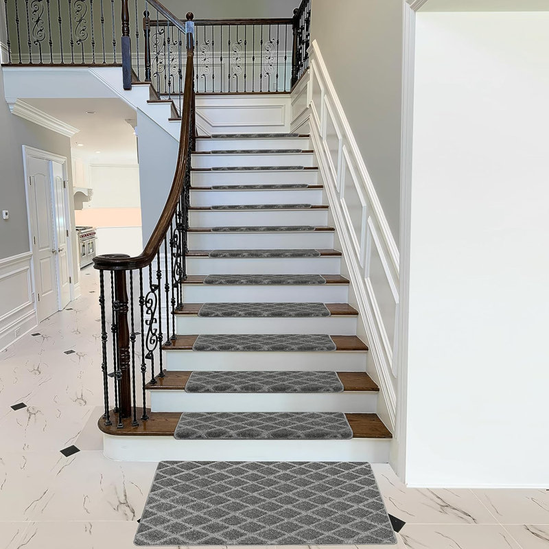 Tapis d'escalier Ellyona, Gris