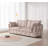 Fred 86.6" Smart Storage Sofa with Under-Seat Compartment, Premium Striped Fabric, Easy Assembly, Apartment Friendly for Living Room & Small Spaces-85055479