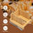 Bamboo Bread Slicer For Homemade Bread With Serrated Knife & Crumb Tray - Foldable Compact Bread Cutting Guide, Adjustable Bread Slicer, Bamboo Bread Cutter For Homemade Bread, Cakes, Bagels