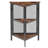 Leilla Brown 2 Doors Corner Accent Cabinet Triangular 3-tier Storage Cabinet-1106454451