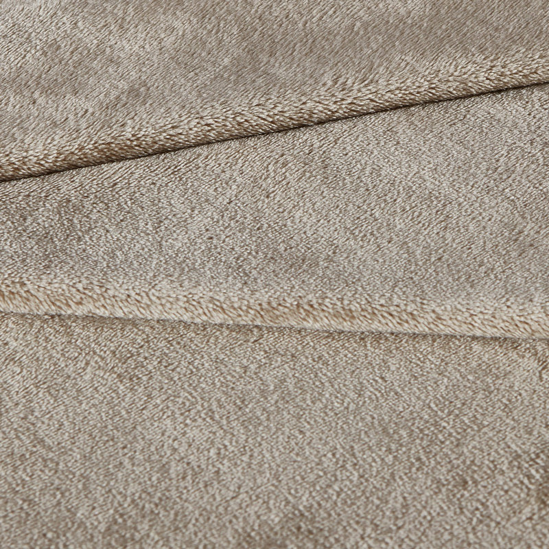 Kenneth Cole Ultra Soft Fleece Blanket, Beige, Full/Queen