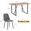 Ensemble table et chaises, table rectangulaire avec 6 chaises d'appoint rembourrées