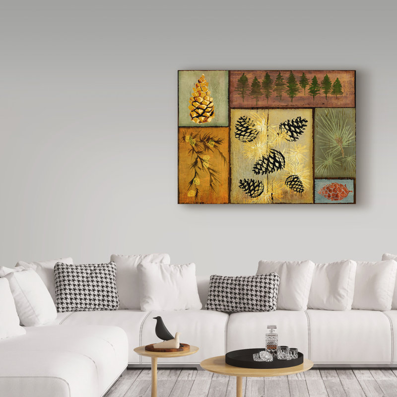«Pines and Oak I», impression sur toile tendue, H 14 po x l 19 po x P 2 po