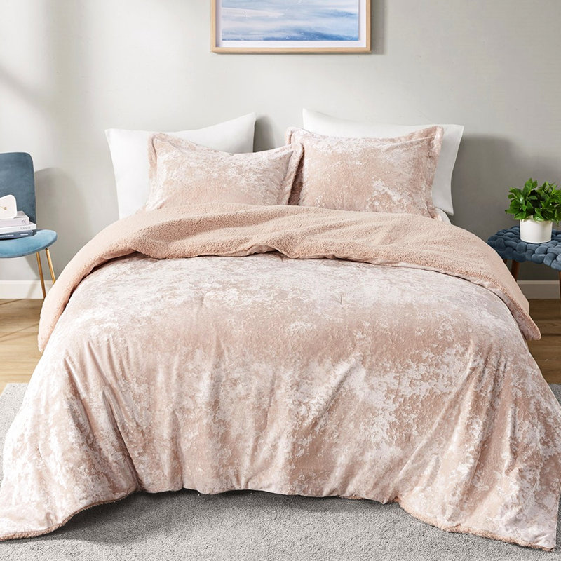 Édredon de luxe pour lit simple / simple TG et velours froissé 100% chaud