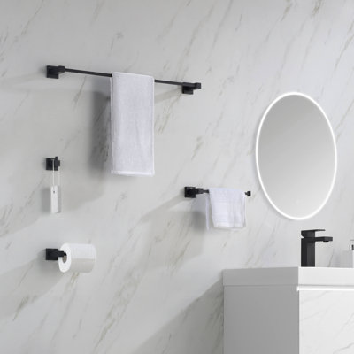 Cubic 5 - Piece Bathroom Hardware Set