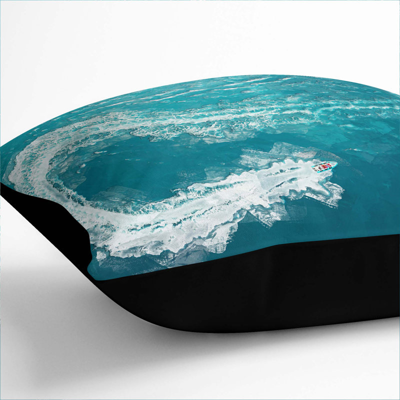 Square Throw Cushion, Black, 55cm H x 55cm W x 20cm D