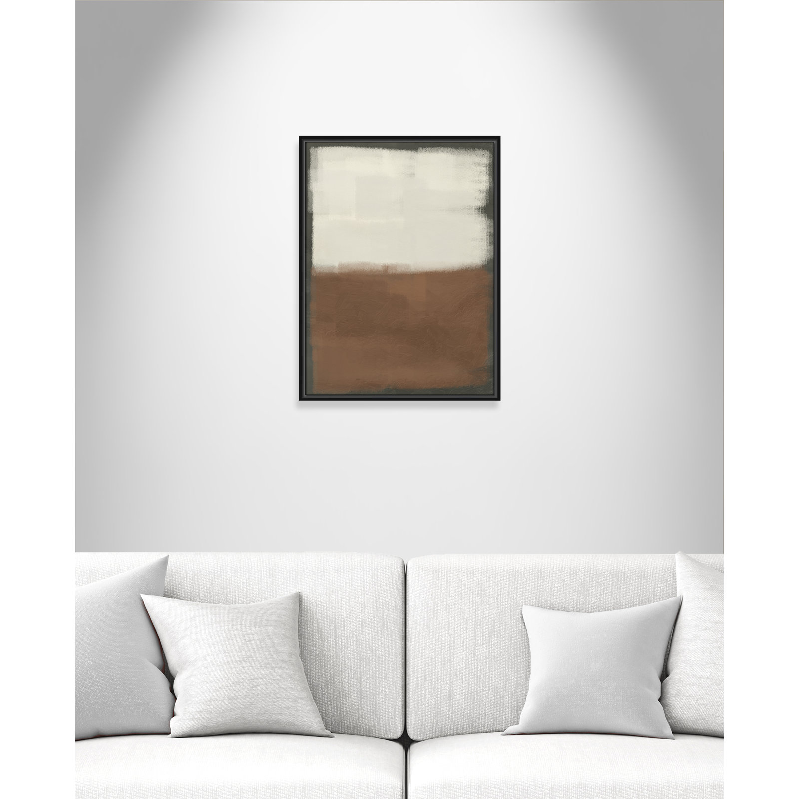 Alabaster Burst 2 - Floater Frame Print on Canvas, Black , 25.5" H x 19.5" W x 2" D