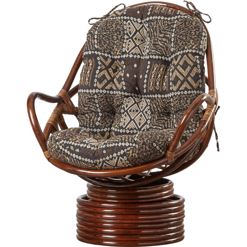 Bolduc Upholstered Swivel Armchair, Congo