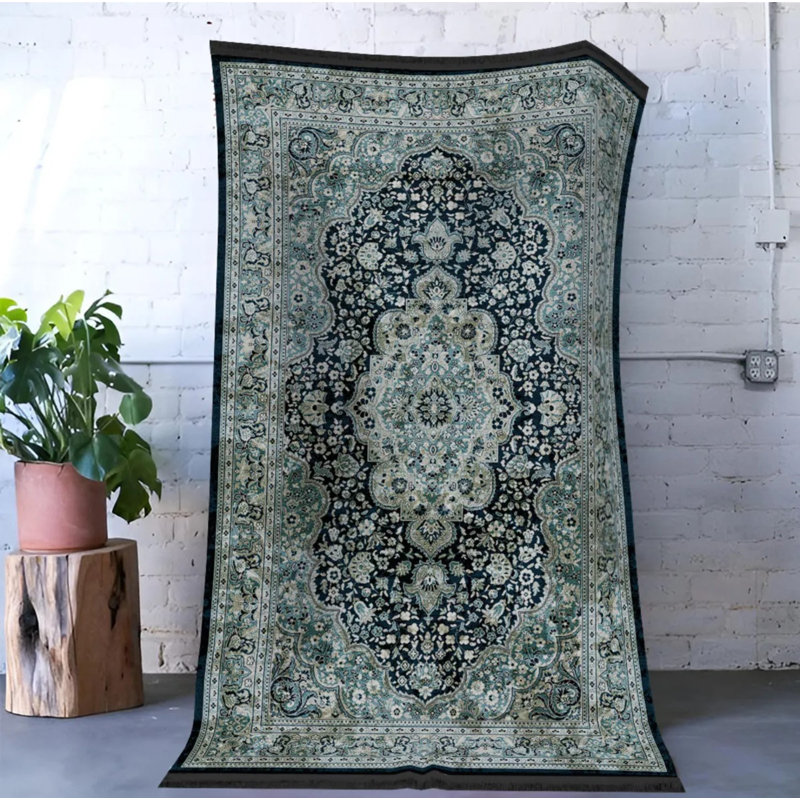 Roseleen Performance Washable Oriental Indoor / Outdoor Rug, Rectangle 4'8" x 6'7"