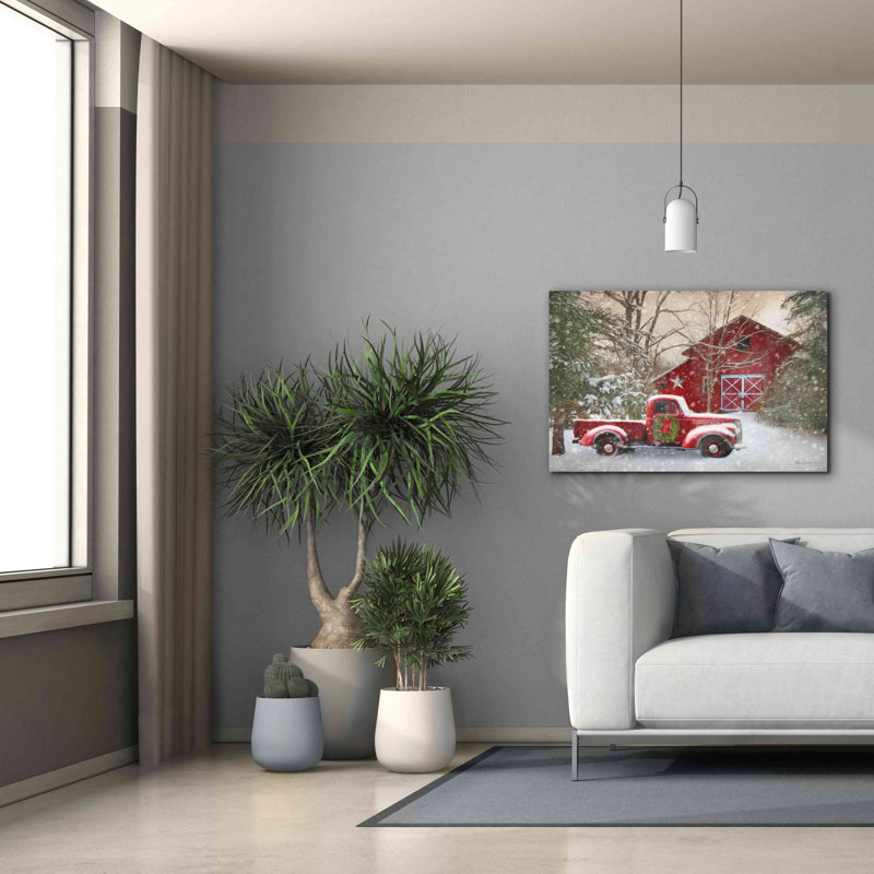«Seclude Barn with Truck» par Lori Deiter, art mural sur toile, H 26 po x l 40 po x P 1,5 po