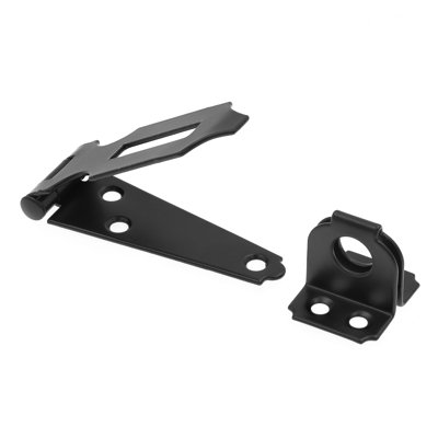 Porte et portail Prime-Line, loquet de charnière de sécurité avec agrafe fixe de 3 po avec vis, plaqué zinc (paquet de 1)