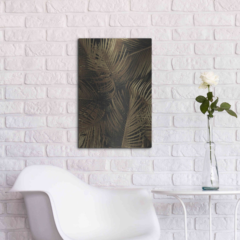 «Golden Palm 2» par Design Fabrikken, art mural en métal, H 24 po x l 16 po