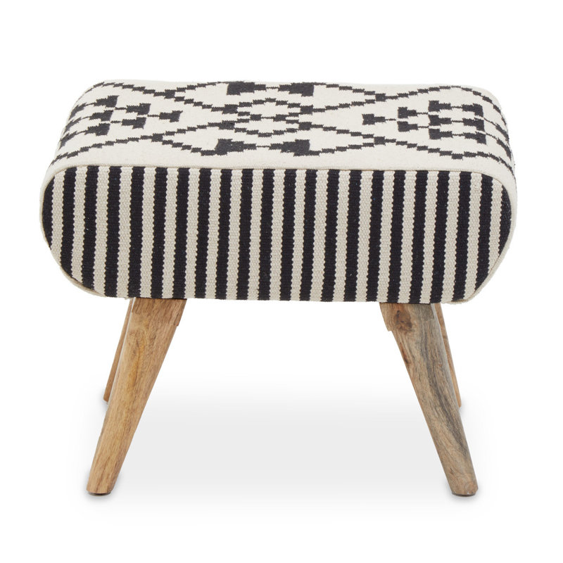 Gitane 58cm Wide Rectangle Geometric Footstool Ottoman