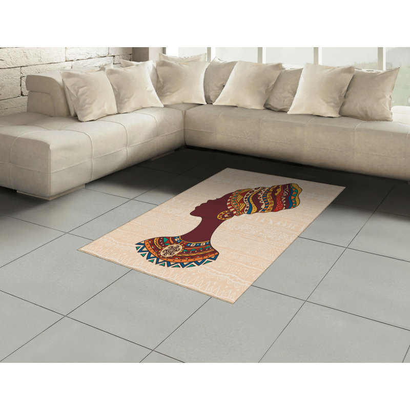 Tapis décoratif Tribal, Rectangle 2 pi 7 po x 5 pi