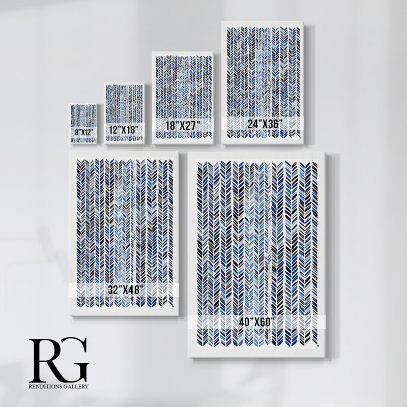Toile tendue avec châssis abstrait CCXXVII - Prêt à être accroché, H 18 po x l 12 po