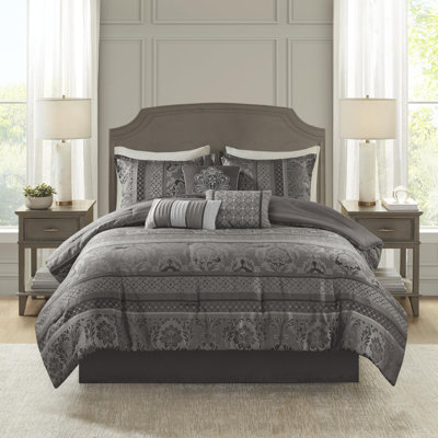 Ensemble d'édredon en polyester jacquard 7 pièces