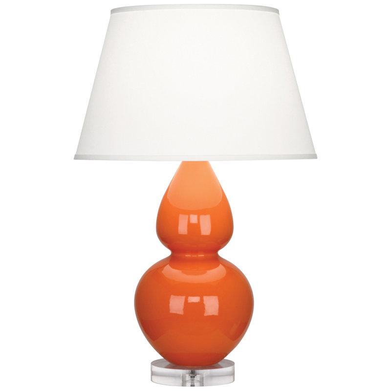 Lampe de table double gourde, Large, Pumpkin, Lucite