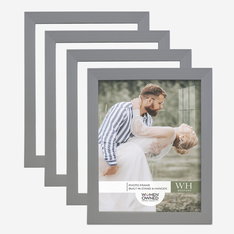 Wood Picture Frame - Set of 4, Gray, 8" x 10"