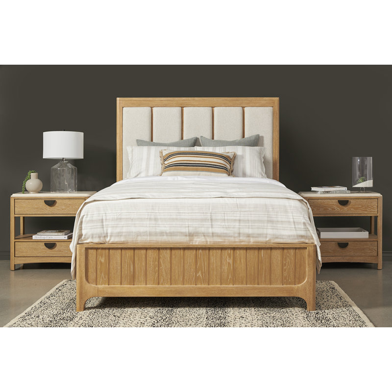Pula Panel Bedroom Set, Queen, 3 pcs: Bed, 2 Nightstands