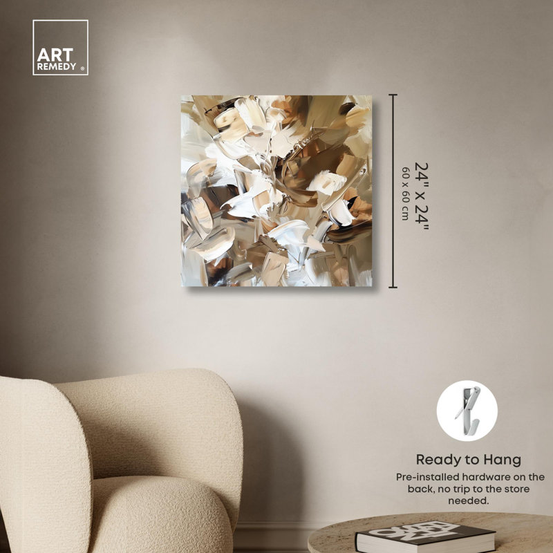 «Earth Tones Canvas Fall» par Art Remedy, Toile tendue, H 24 po x l 24 po