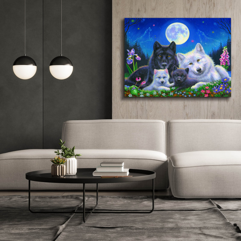 " Howling Moon " by Bridget Voth, 40" H x 54" W x 1.5" D