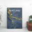 Portland City Map 1 Piece Wall Art-1791157406