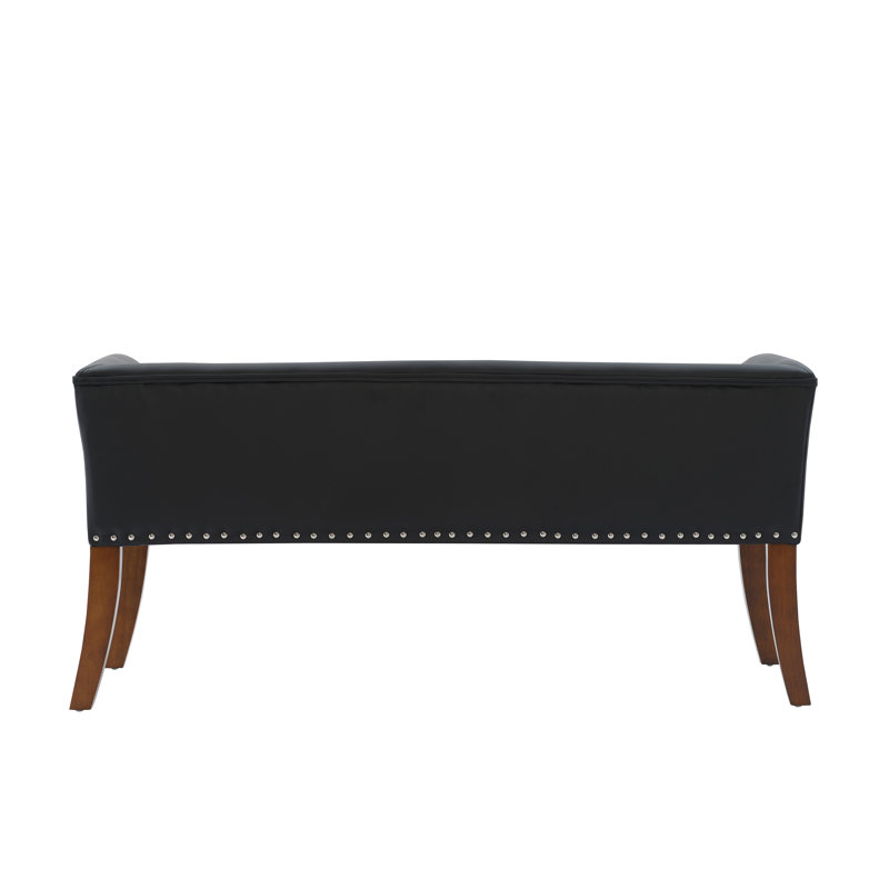 Faux Leather Upholstered Bench