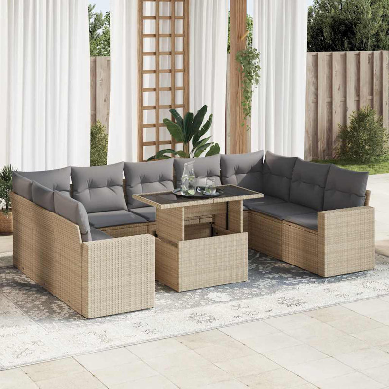 Vidaxl Garden Sofa Set Beige
