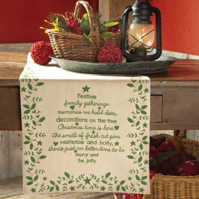 Kaleem 100% Cotton Christmas Table Runner