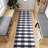 Homeline Non-Slip Rubberback Checkered Buffalo Plaid Indoor Runner Rug, Grayscale-752479708