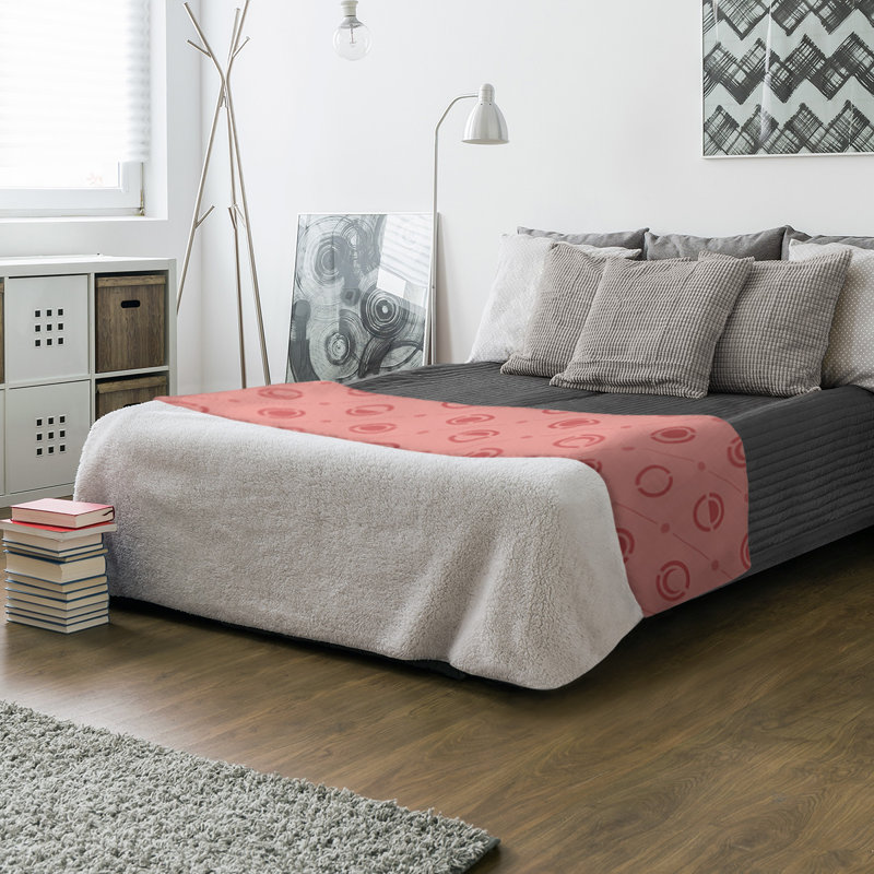 Couverture polaire moon phases, l 50 po x L 60 po, Rouge