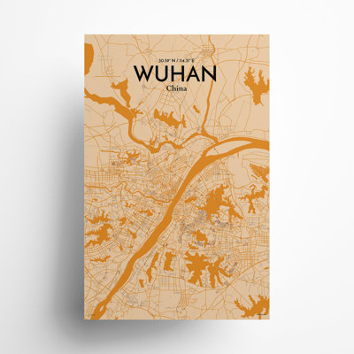 Carte de la ville de Whan, impression