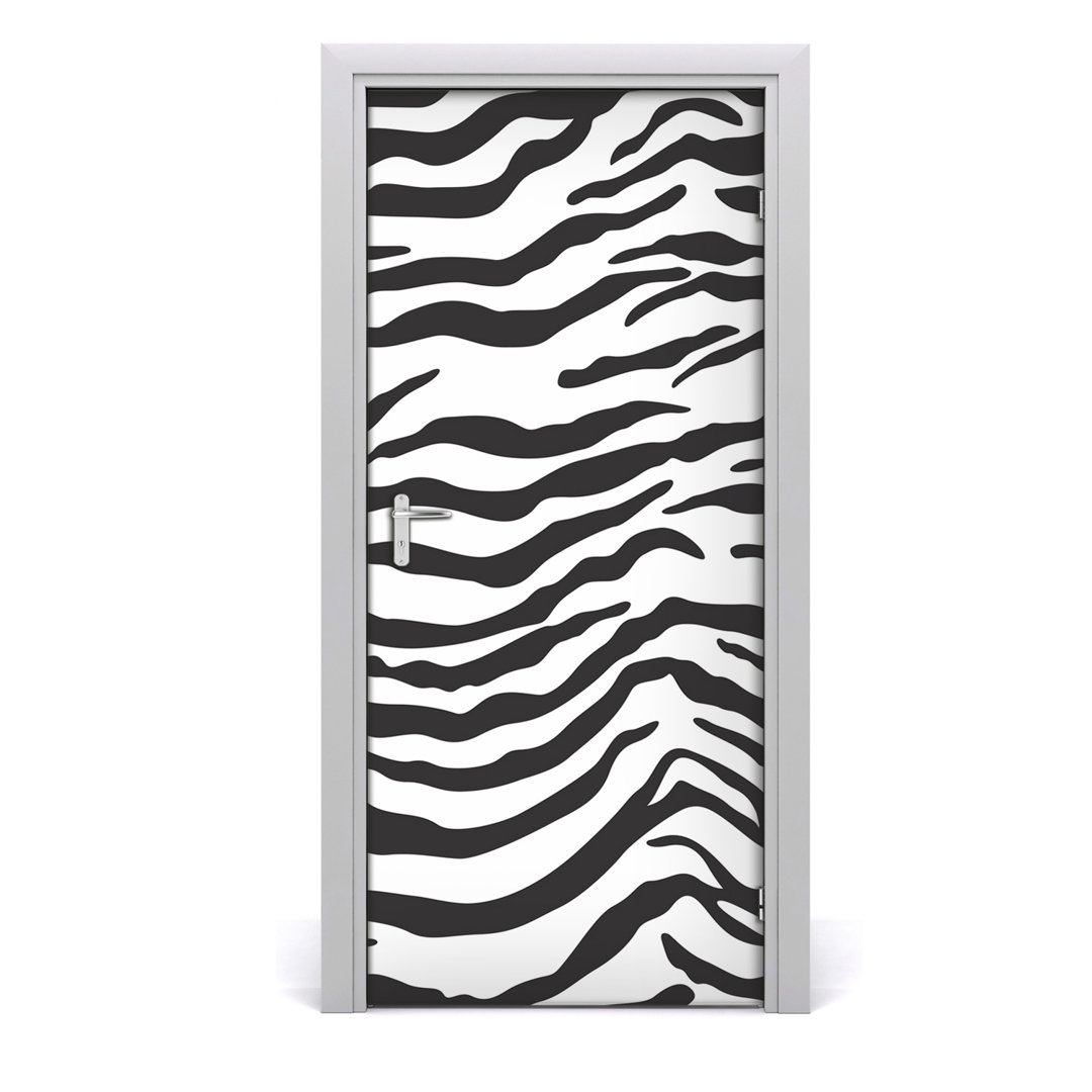 Haus Hintergrund Zebra Tür Aufkleber