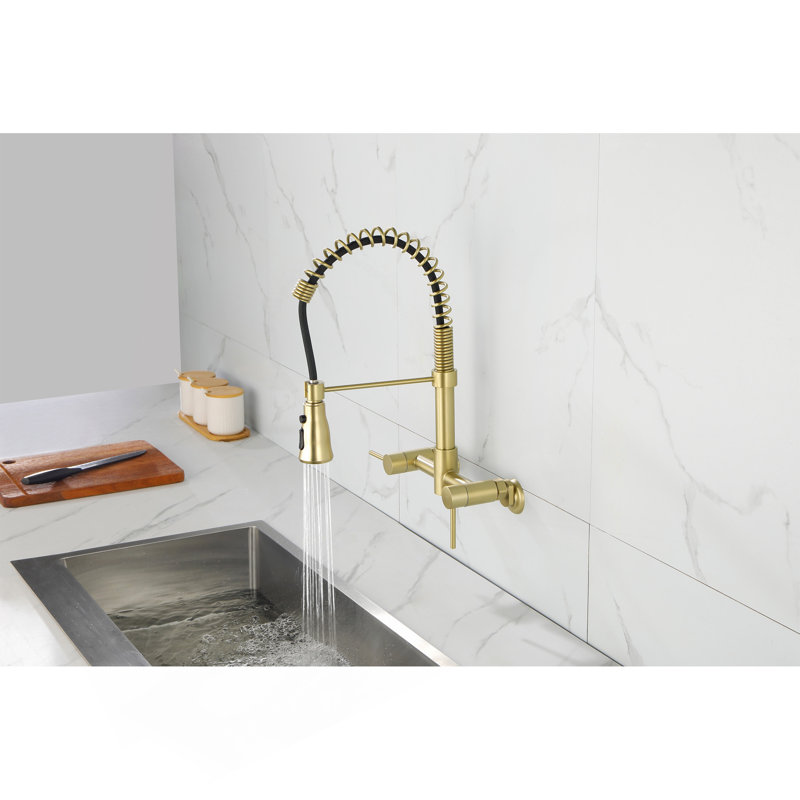 3 Functions Wall Mounted Bridge Kitchen Faucet