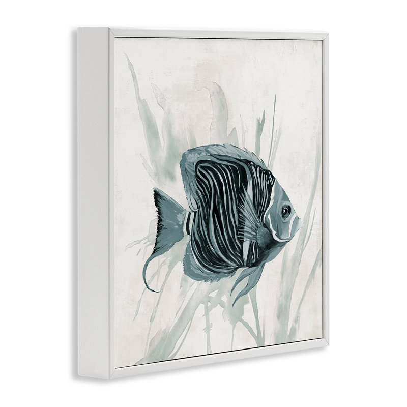 Quelque chose de poisson aquatique, estampe numérique, conception par Jacob Q, H 17 po x l 17 po
