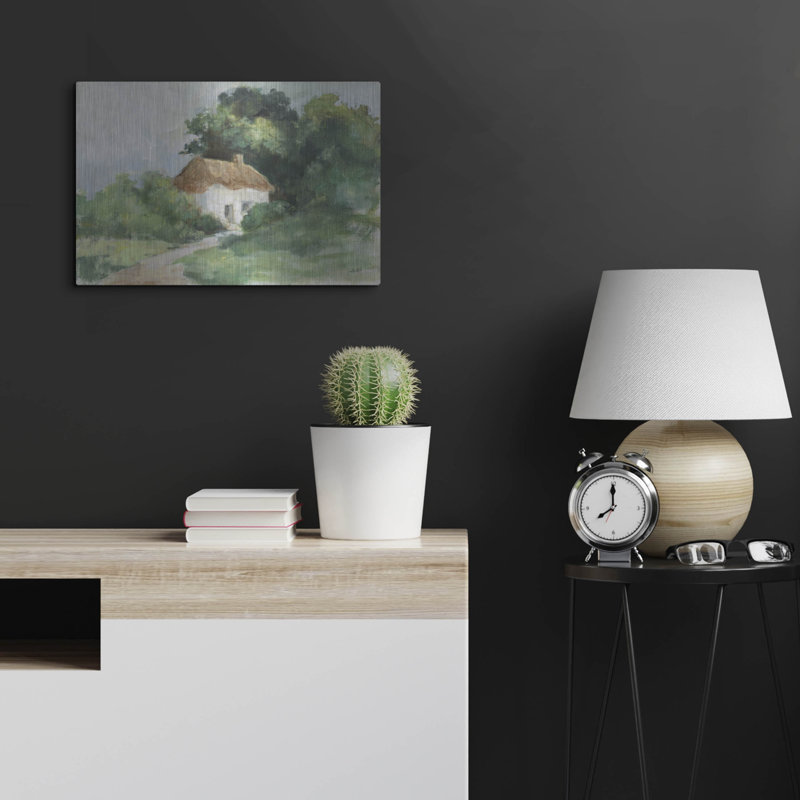 «Cottage Retreat» par Julia Purinton, art mural en métal, H 16 po x l 24 po