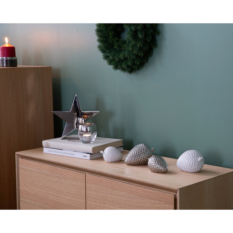 Cônes de décoration coniques, H 2,56 po x l 4,33 po x P 2,56 po, Argent