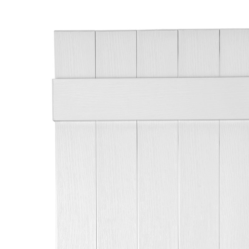 Persiennes personnalisées à 5 planches fermées, 77", Blanc