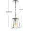 Luminaire suspendu géométrique à 1 lumière Braswell-1471681009