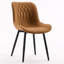 Chaise d'appoint moderne en similicuir avec pieds en métal-2038880834