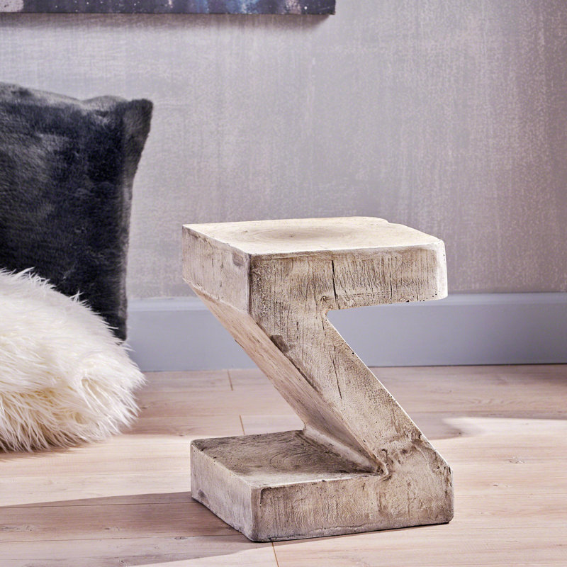 Concrete Side Table - Sophisticated Outdoor End Tables For Patio, Stone Side Table Versatile Accent Desk