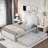 Upholstered Platform Bed with Twin Size Trundle Syrina-1453769131-1453769133